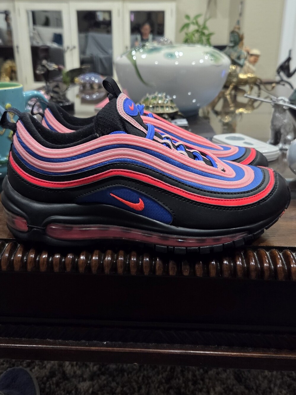 Nike Air Max 97 in Black with Pink and Blue Accents